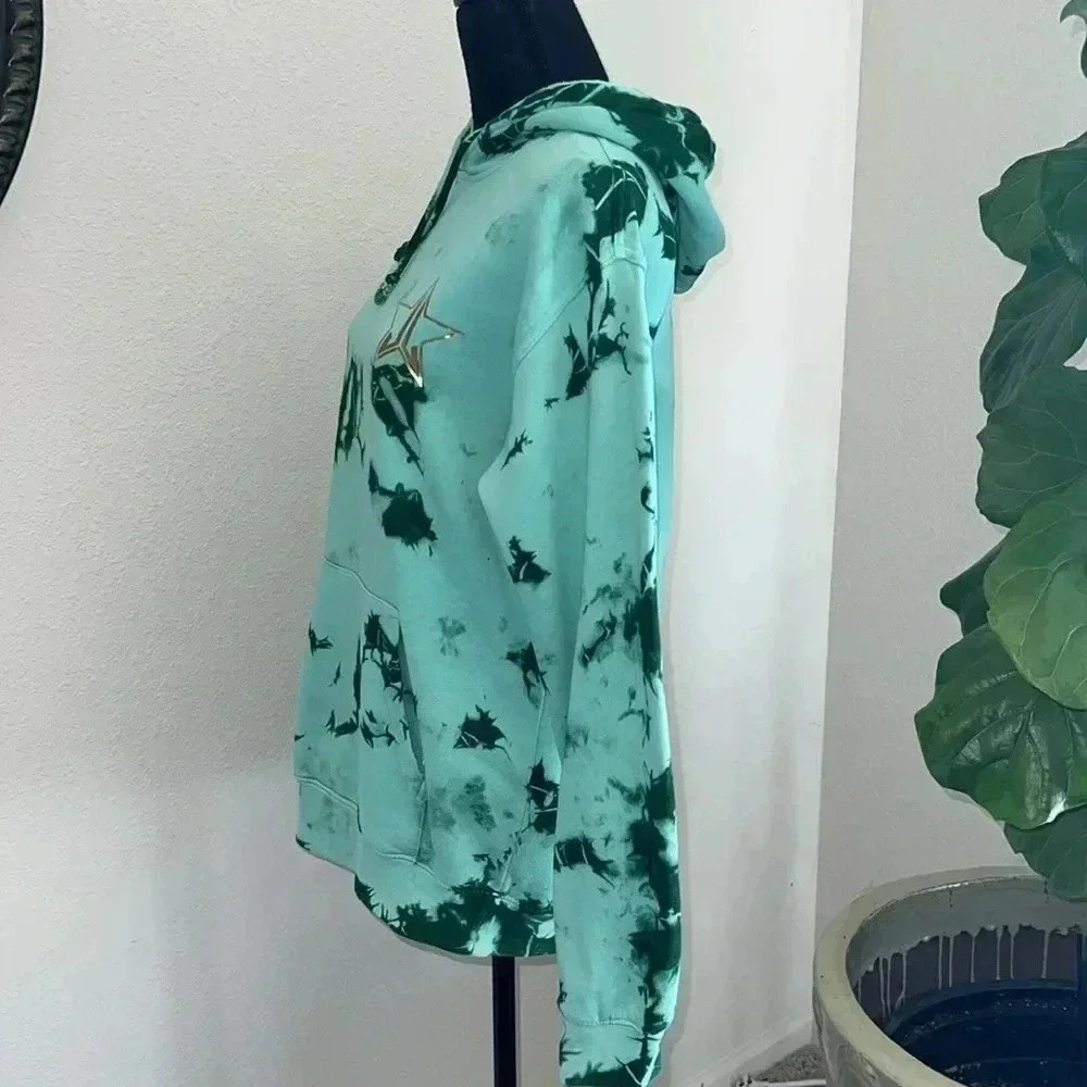 Jeffree Star Fashion Blood Money Tie-Dyed Green Hooded Sweatshirt Medium - Picture 13 of 14